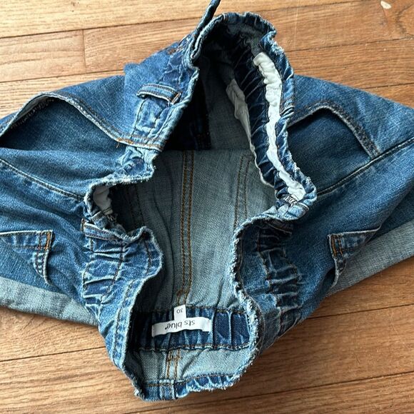 STS Blue High Waist Paperbag Denim Shorts Cotton size 30 - Picture 9 of 10